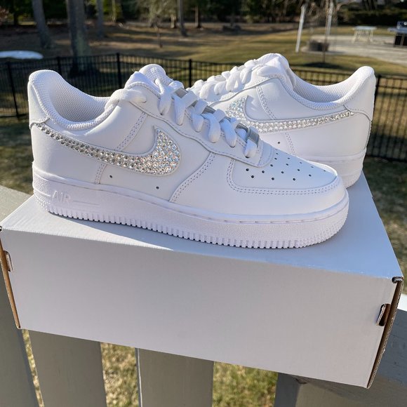Swarovski Nike Air Force 1'07 White Womens Shoes - Picture 10 of 10